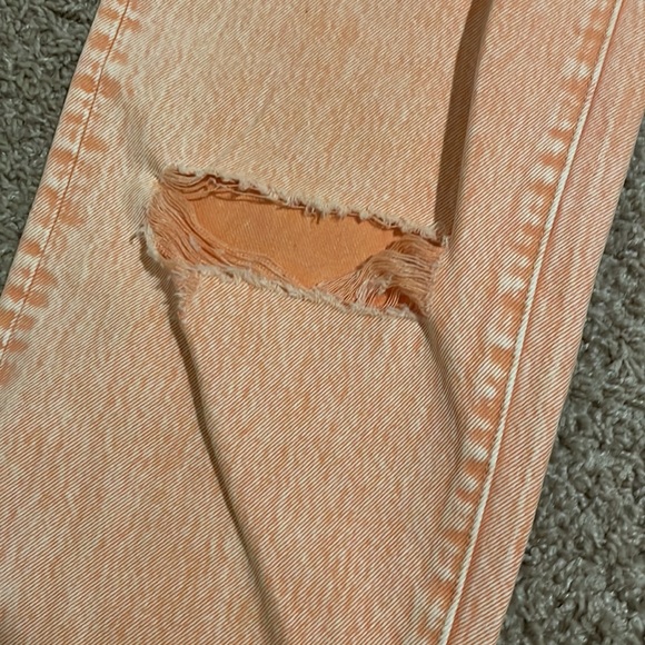 ZGY Orange Jeans High Rise Straight size 24 - Picture 4 of 5